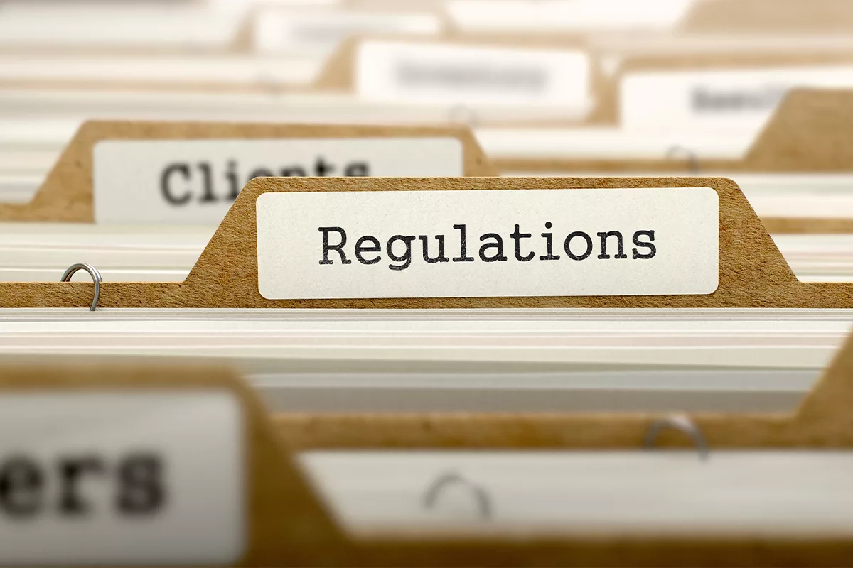 Regulations file folder