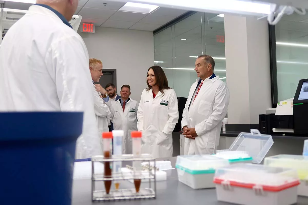 Brooke Rollins in food safety lab